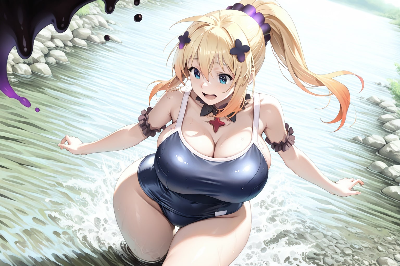 監視と言いつつ、スク水を堪能してる魔王軍？(´・ω・`)
