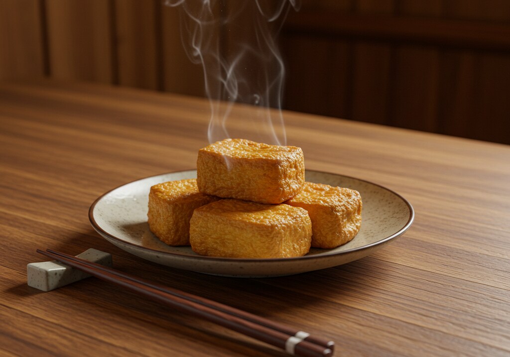 深夜食堂のお通しの揚げ出し豆腐とふろふき大根と株の田楽