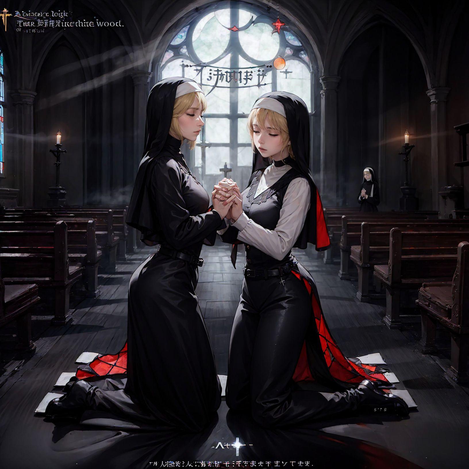 New Villain！ Twin bloody nuns 015 | の人気AIイラスト・グラビア