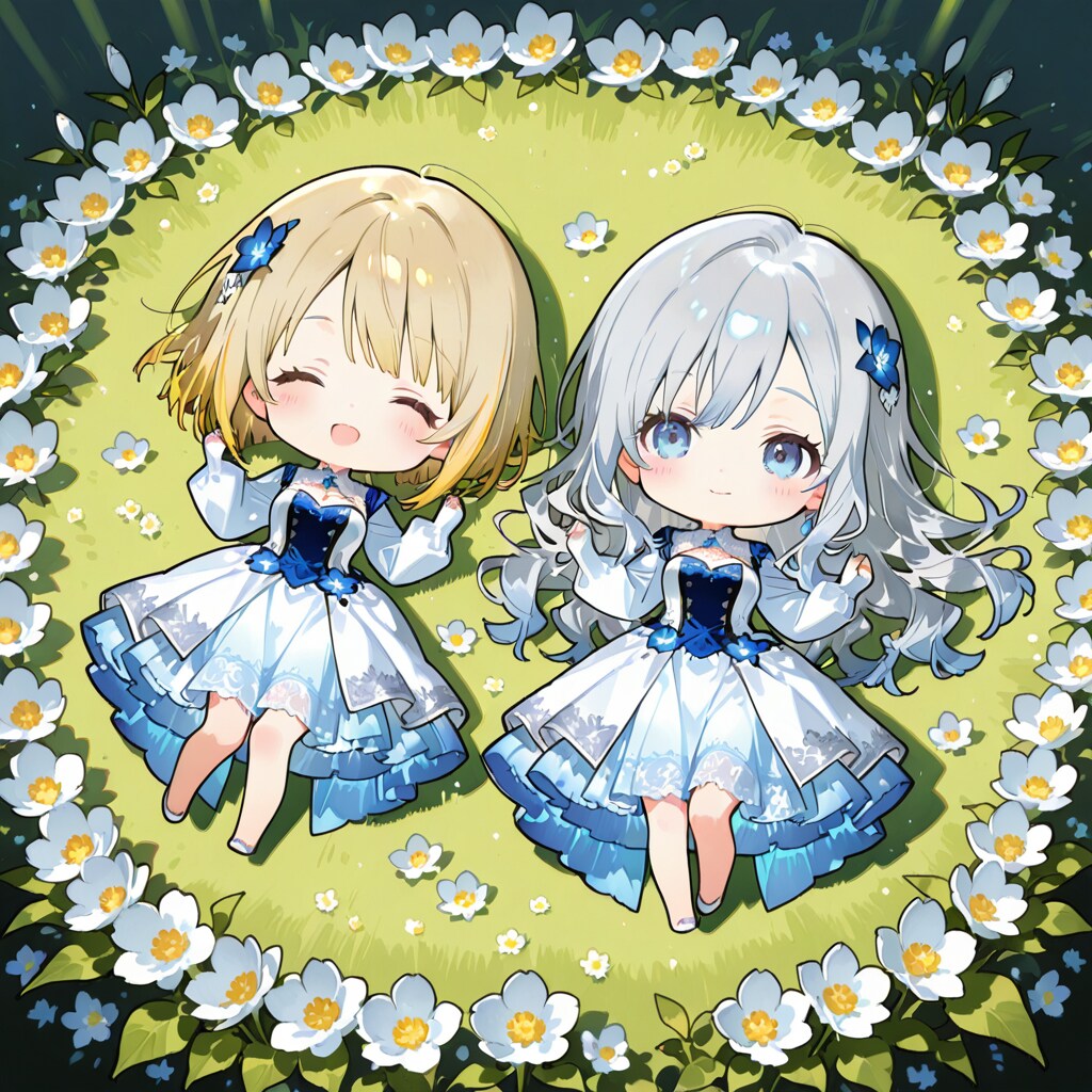 お花に囲まれてるねぇ