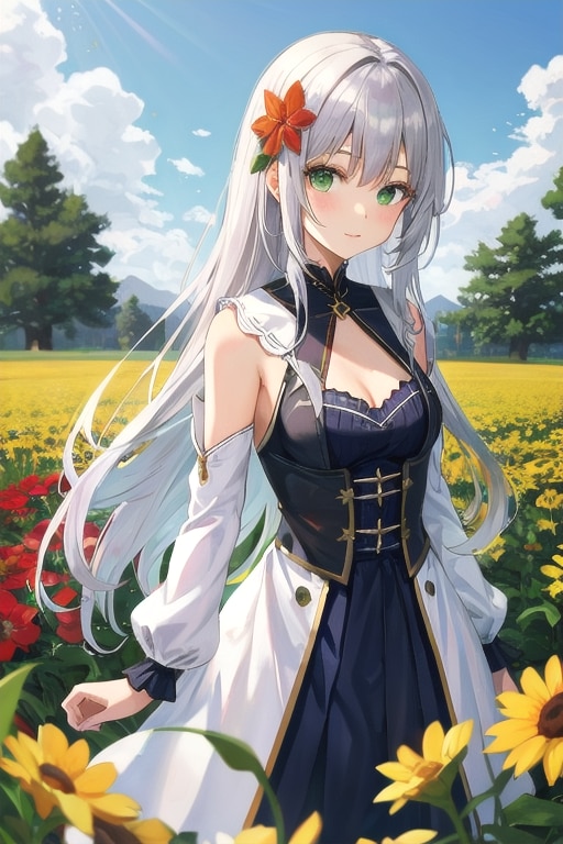 ステラちゃんとお花 | の人気AIイラスト・グラビア