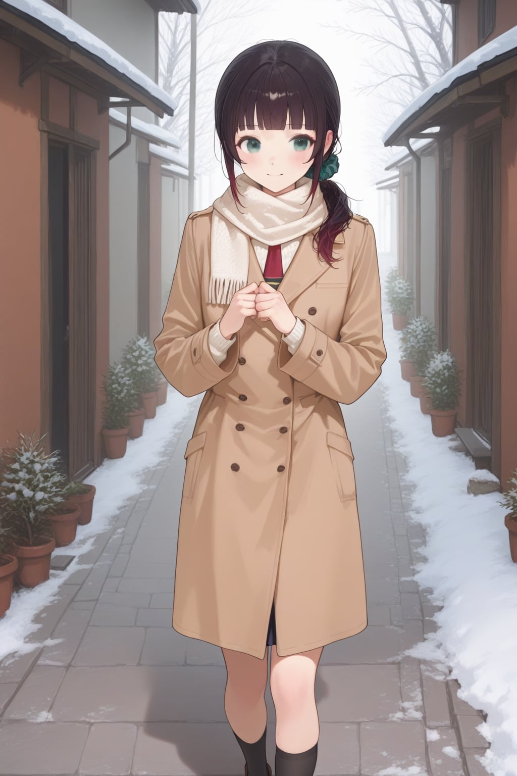 いつもの通学路を歩くまなか | の人気AIイラスト・グラビア