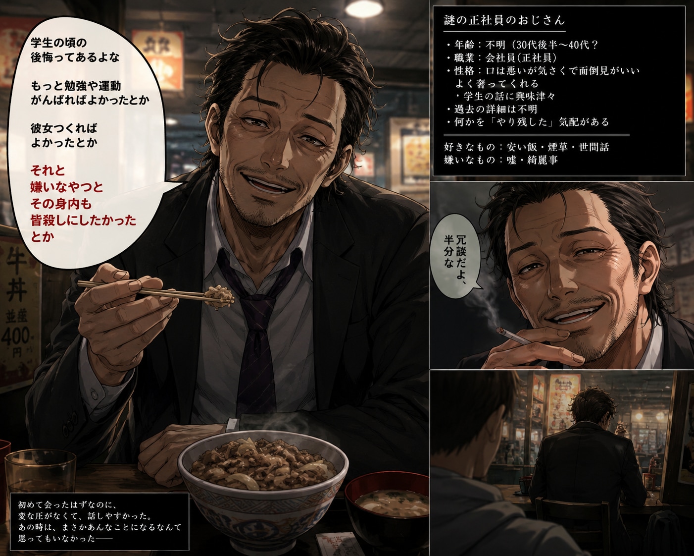 主人公に親身なおじさん