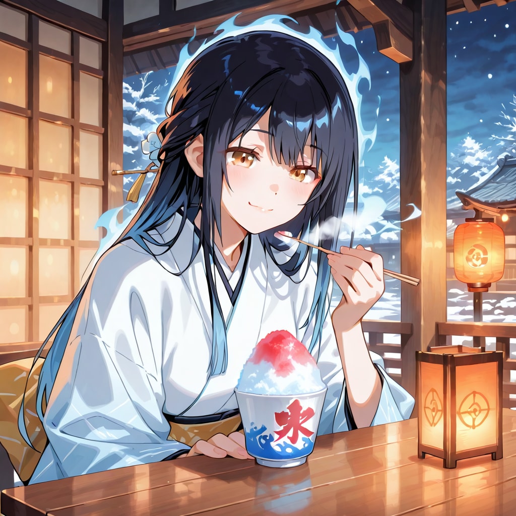 雪女が食べる氷菓