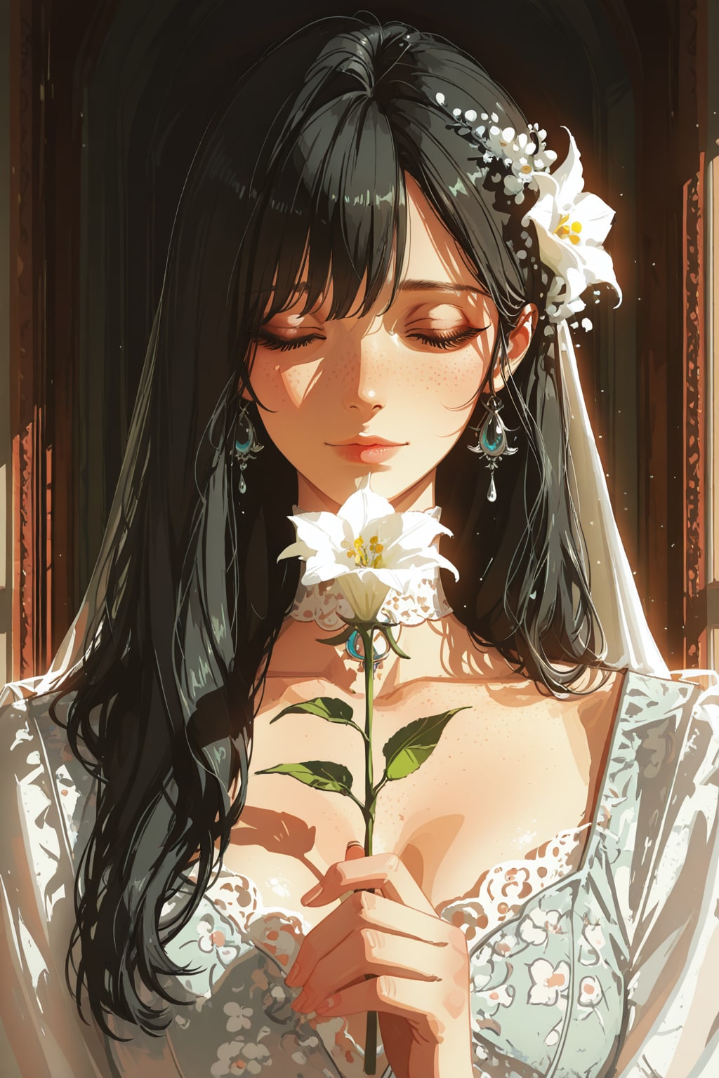 祈りを捧げるように