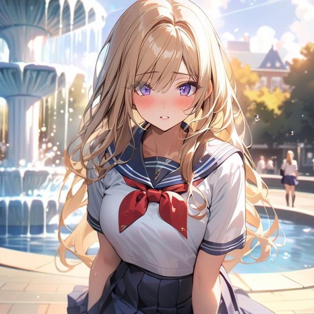 結菜(ゆな)と制服デート | の人気AIイラスト・グラビア