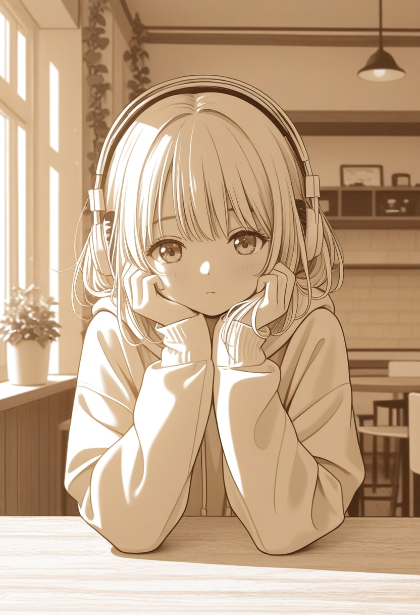 ヘッドフォンの少女(11) | の人気AIイラスト・グラビア