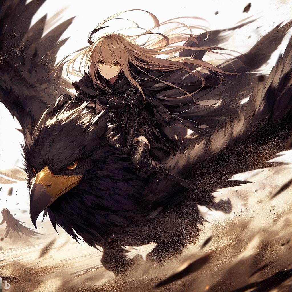 グリフォンに乗る女騎士さん