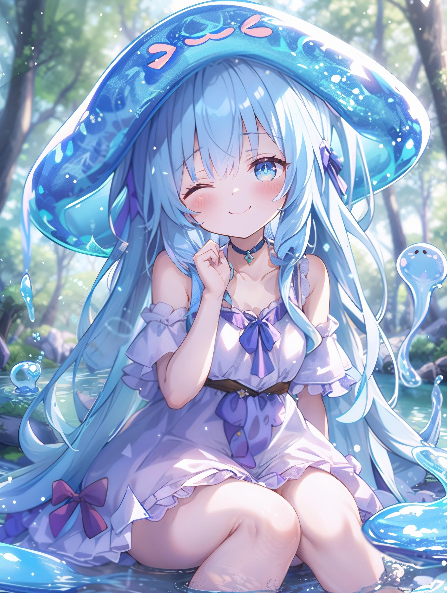 神秘の森のスライムガール | の人気AIイラスト・グラビア