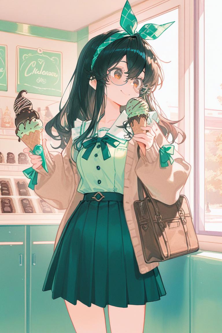 <うちの子ちゃん>2/19はチョコミントの日！ | の人気AIイラスト・グラビア