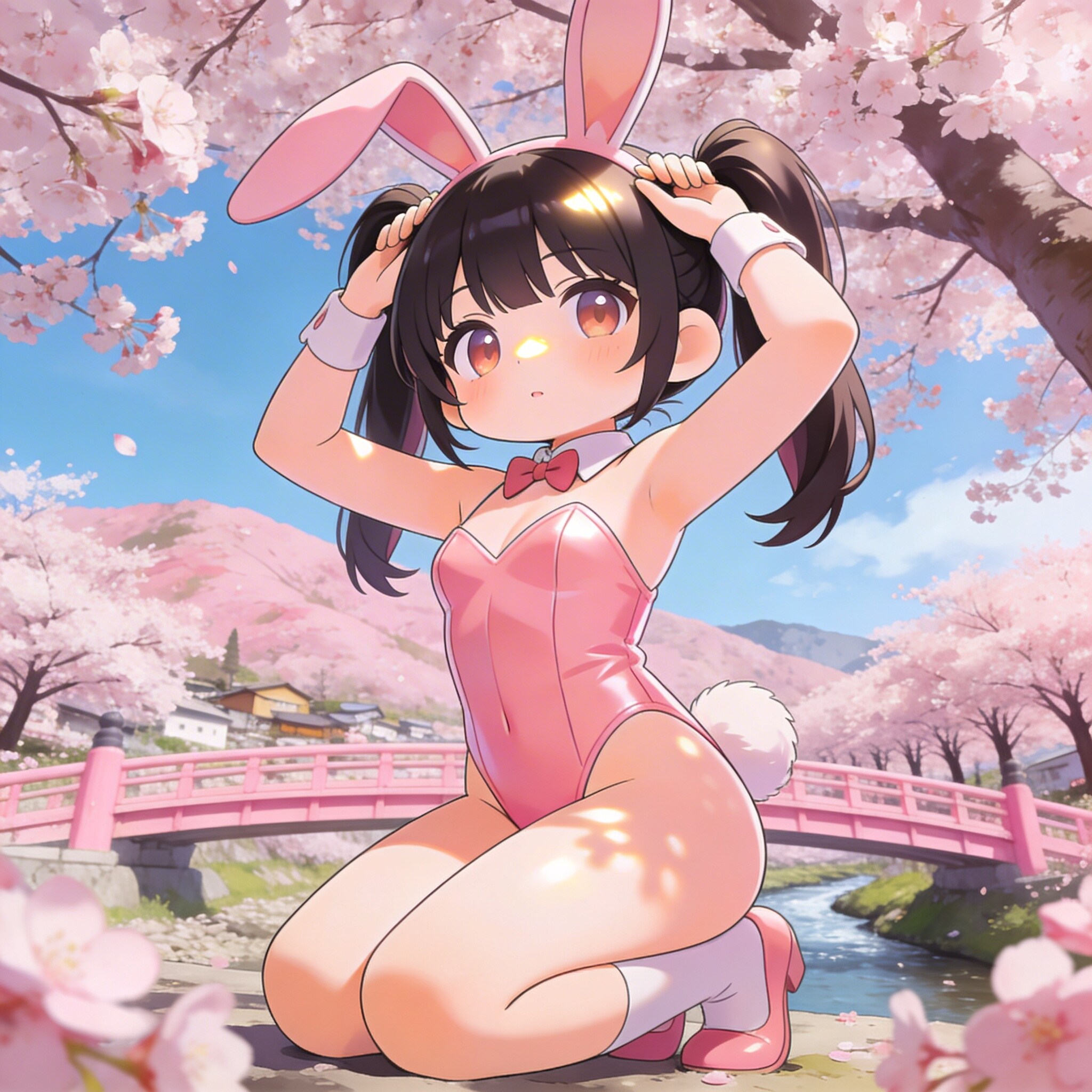 黒ツイぴょん。桜