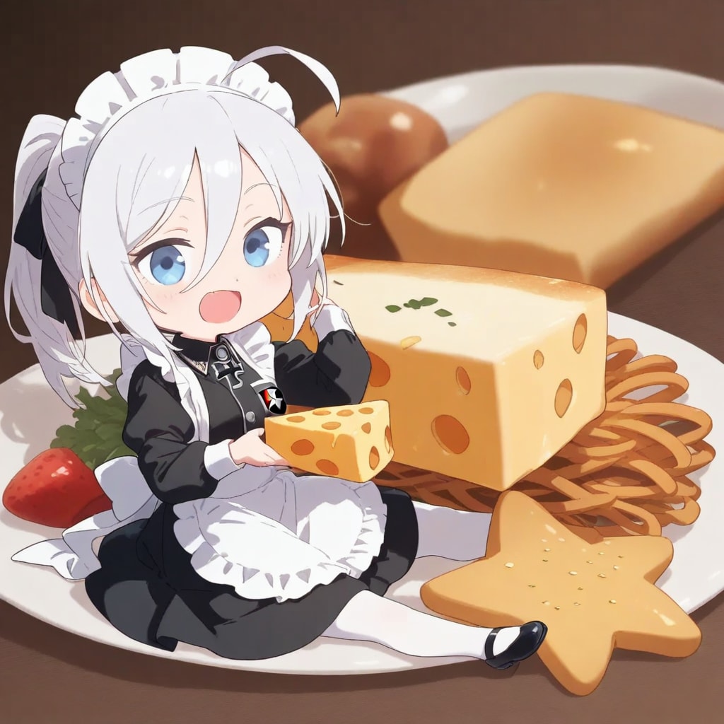 メイドちゃんとチーズ | の人気AIイラスト・グラビア