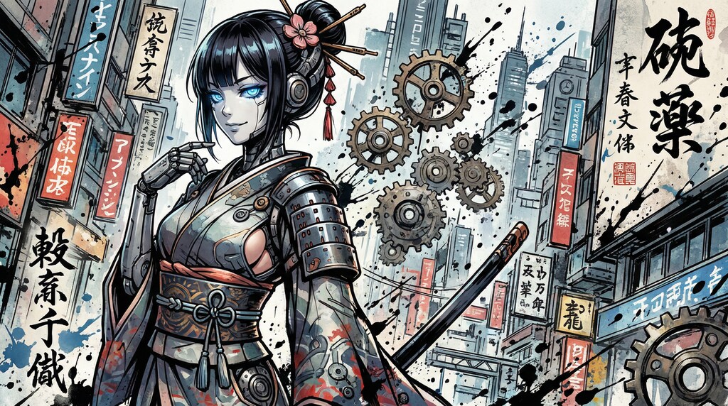 和イバーパンク #02 (巫女)