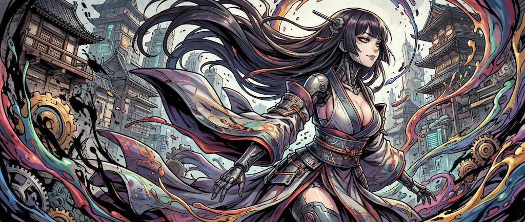 和イバーパンク #02 (巫女)