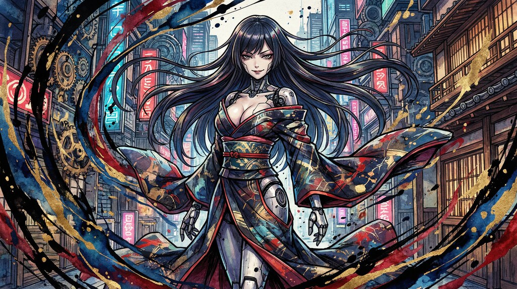 和イバーパンク #02 (巫女)