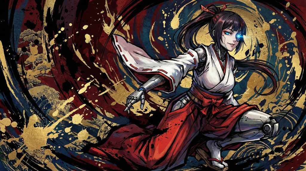 和イバーパンク #02 (巫女)