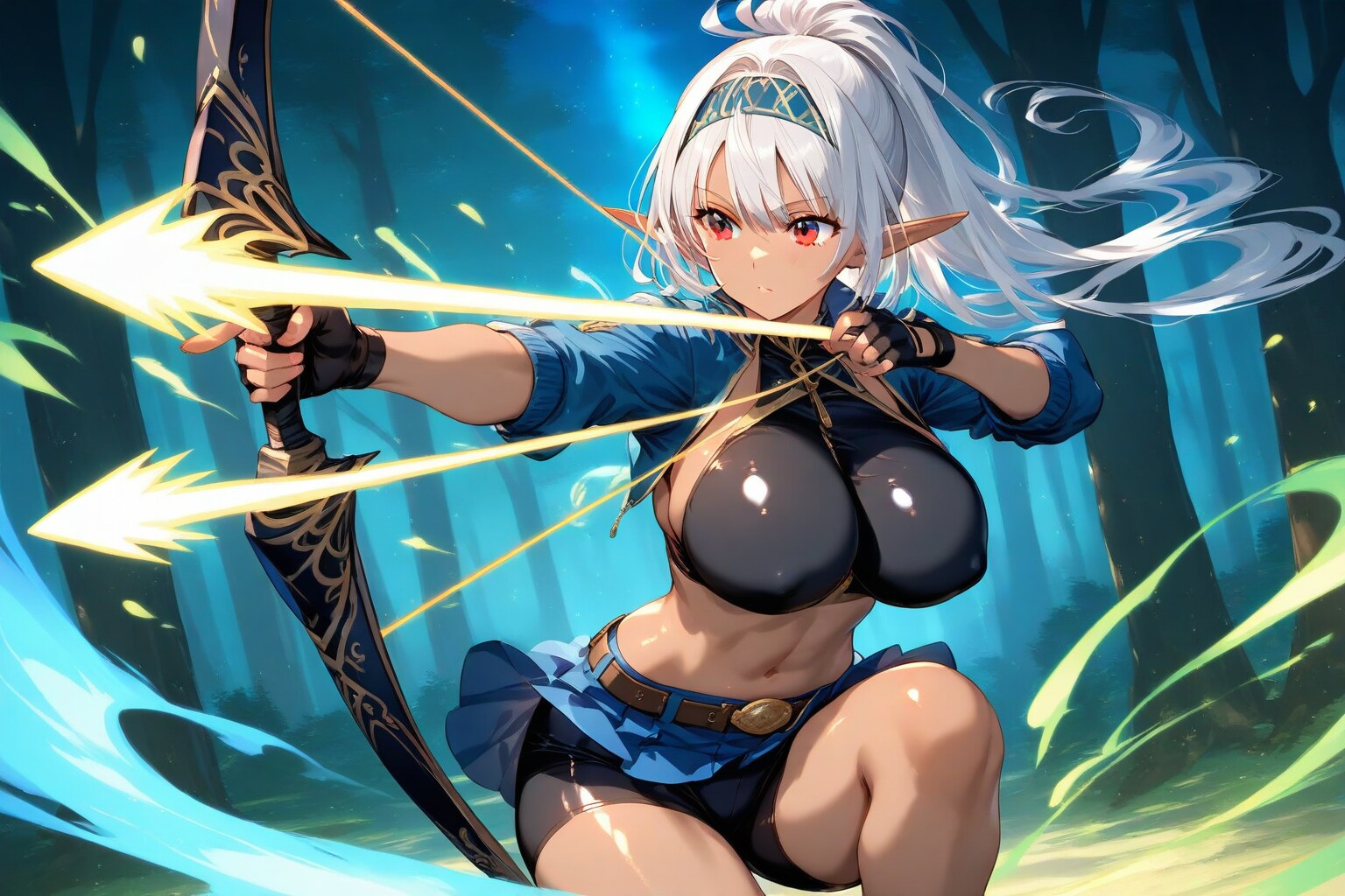 褐色エルフさんの魔法の矢