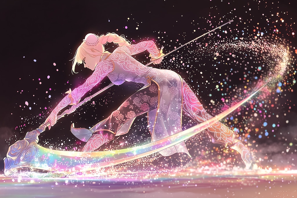 スタンド持ち大鎌使いのカンフー少女を召喚 (属性多過ぎッ!)