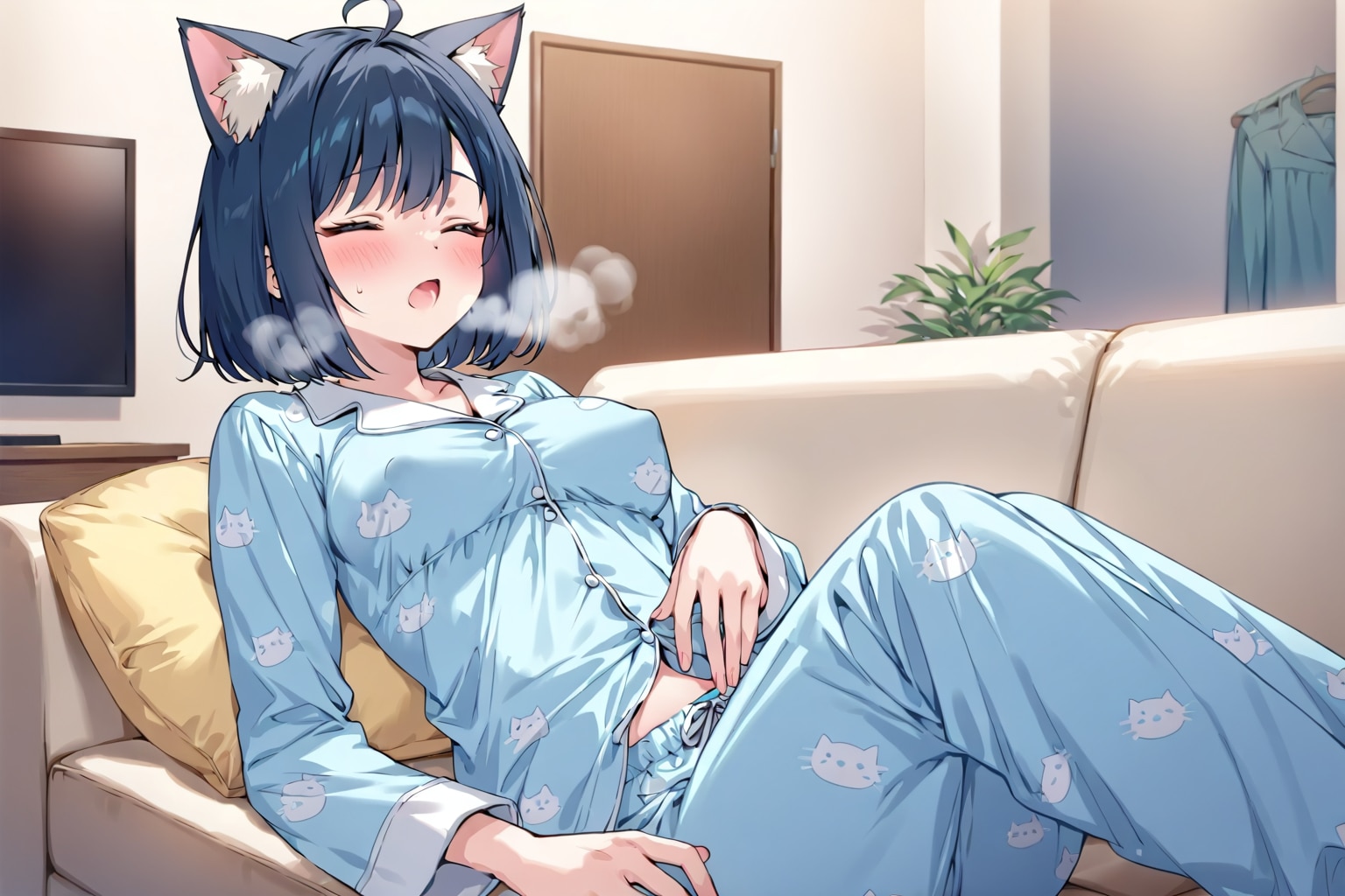 猫耳がついて発情してしまった代理ちゃん