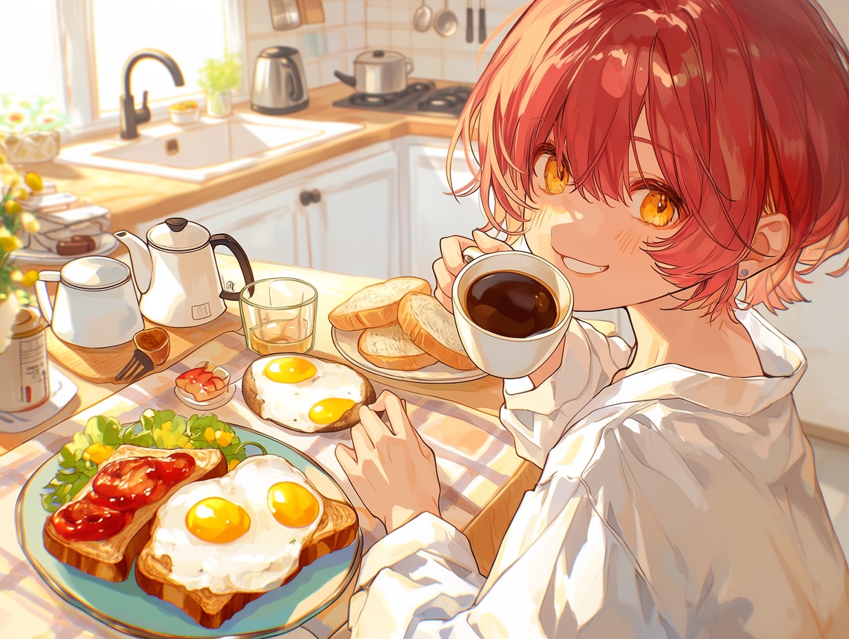 朝食（１）秋津七海　niji7 | の人気AIイラスト・グラビア