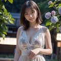 雨と紫陽花と女性 9枚目