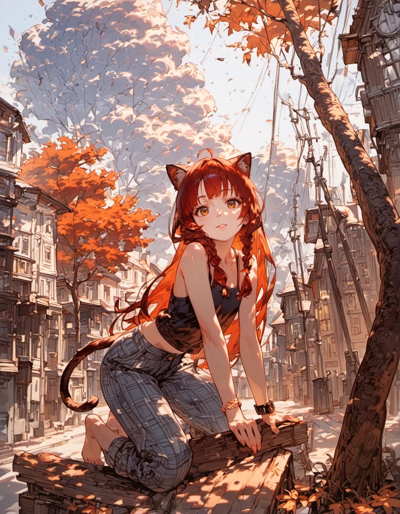 Autumn Cat on Forgotten Streets
