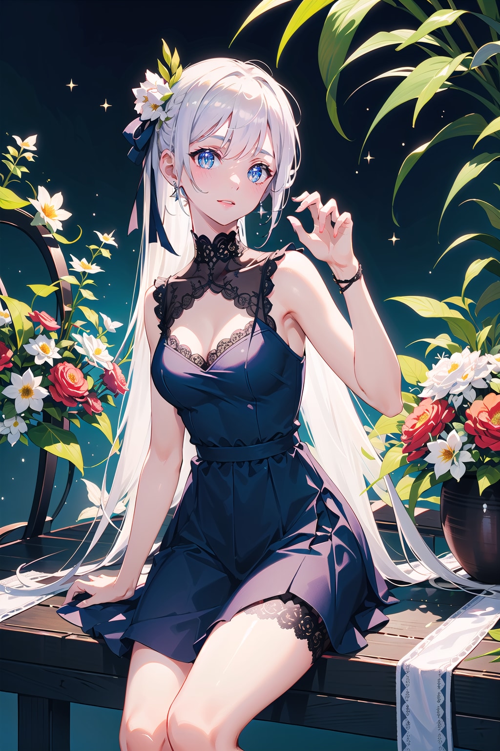 Silver & Blue