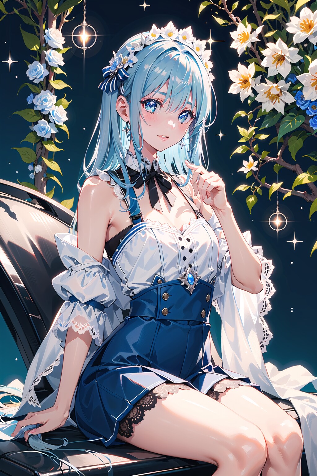 Silver & Blue