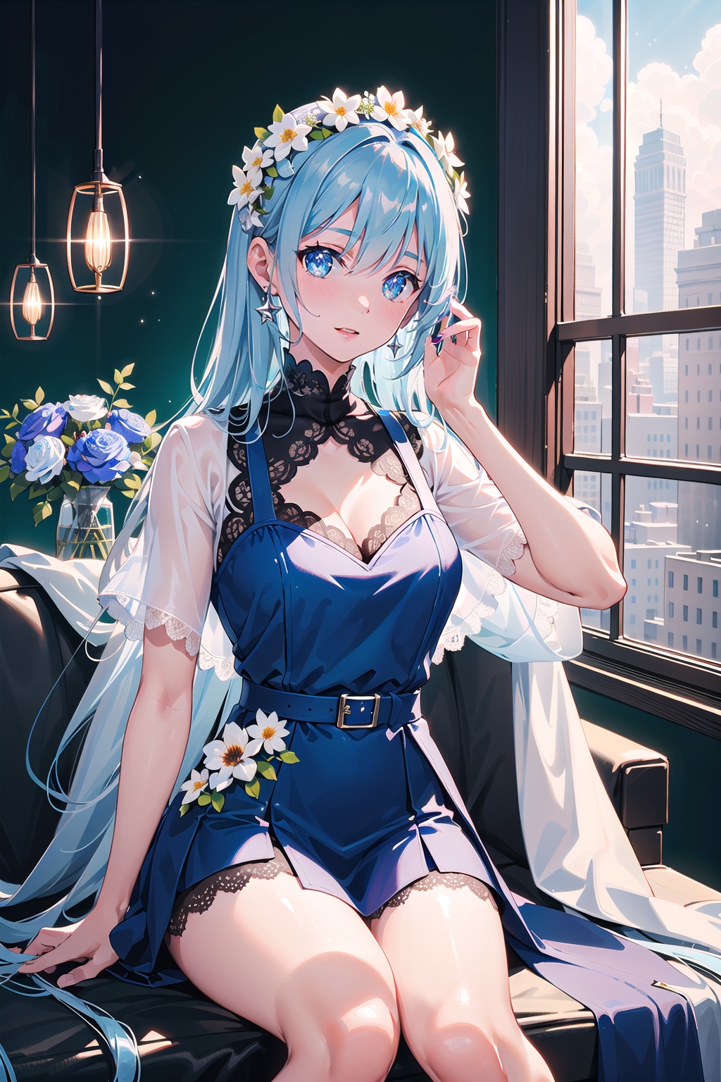 Silver & Blue