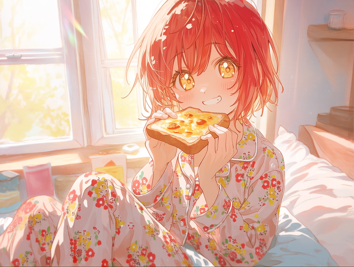 ベッドでおはよう（２）秋津七海　niji7 | の人気AIイラスト・グラビア