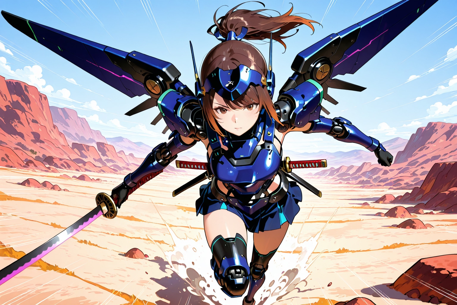 和風メカ娘(samurai helmet inspired headpiece) | の人気AIイラスト・グラビア