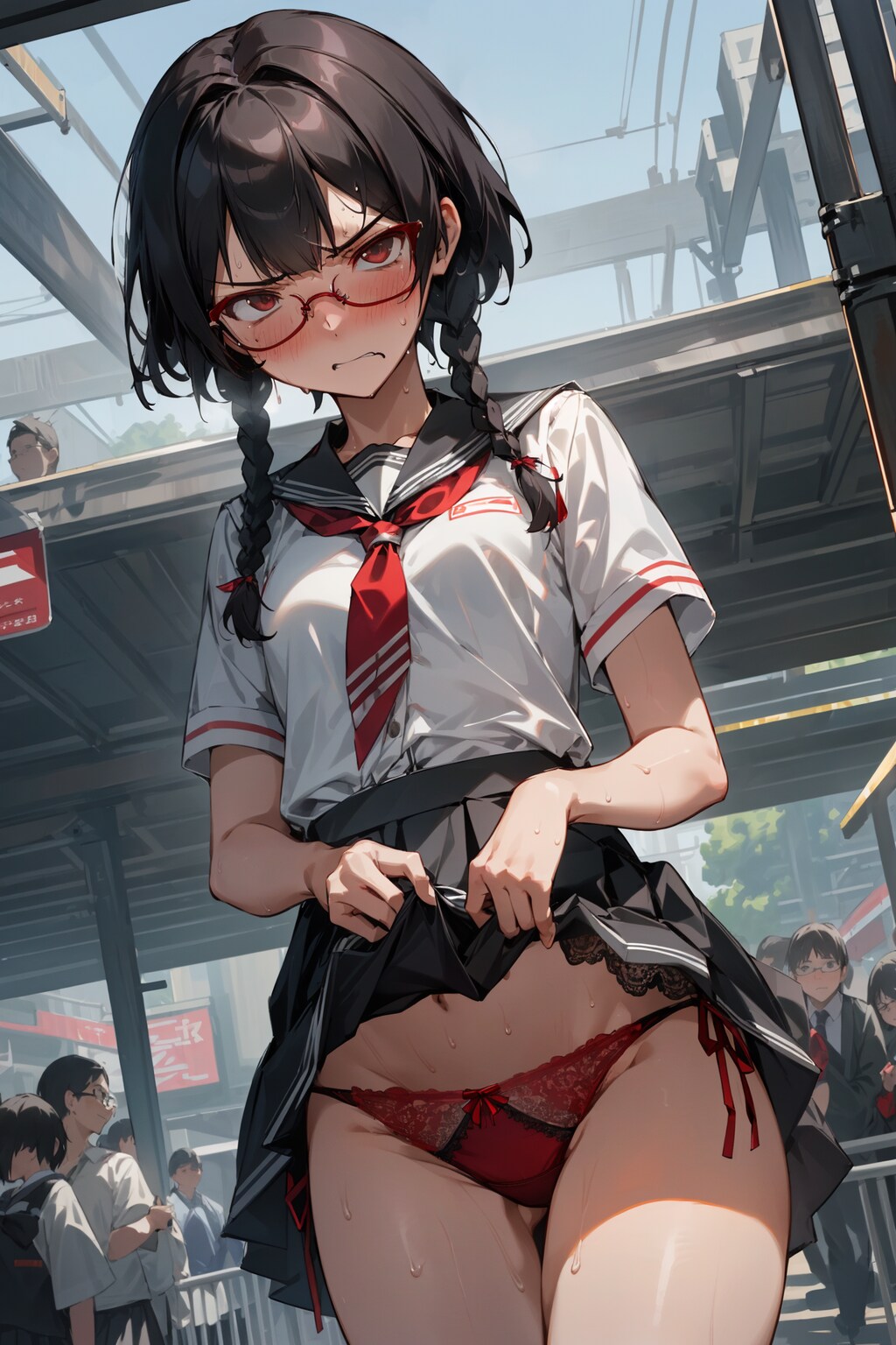 見せればいいんでしょ、変態・・・！