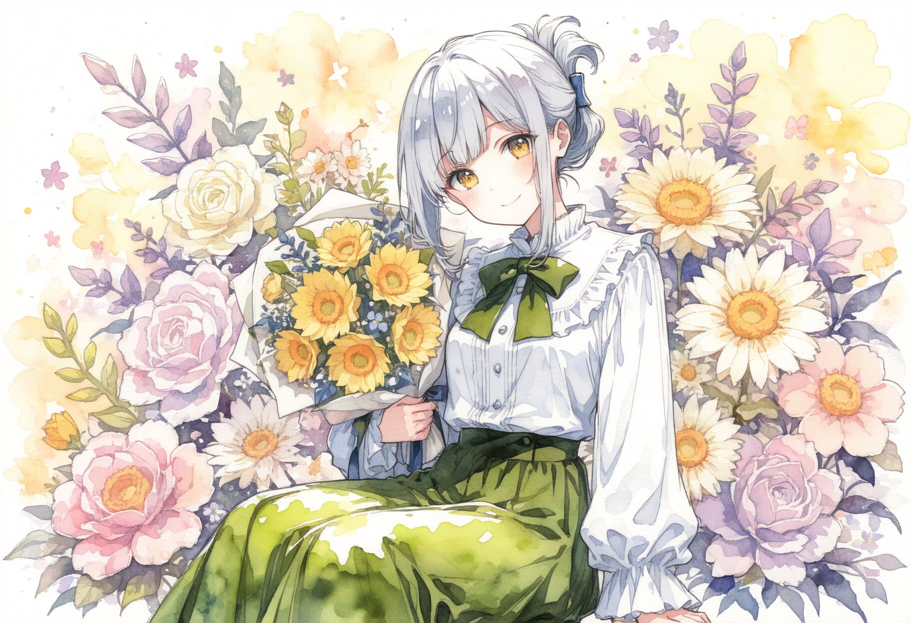 看板娘　flowers