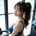 汗だく女子02 2枚目