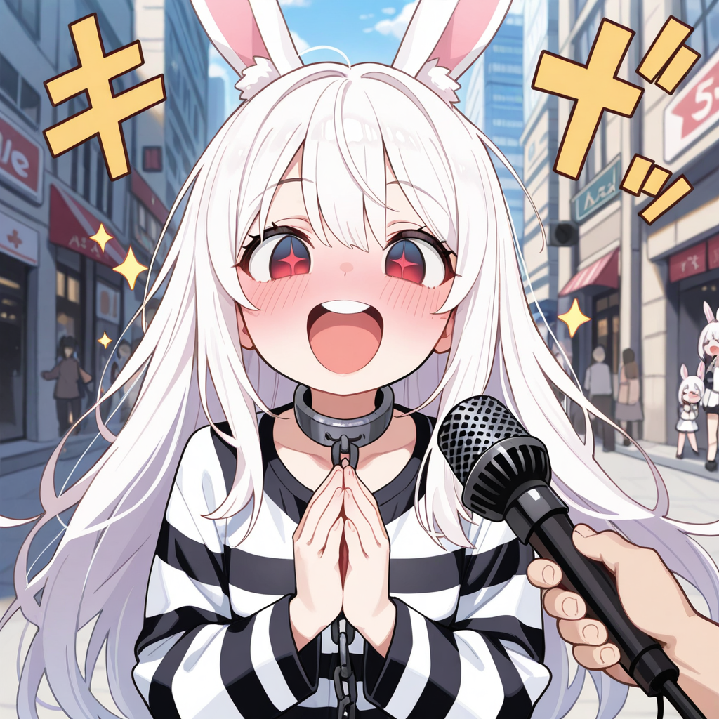 インタビューされるうさぎちゃん！！