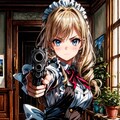 メイド服 x 銃 4枚目