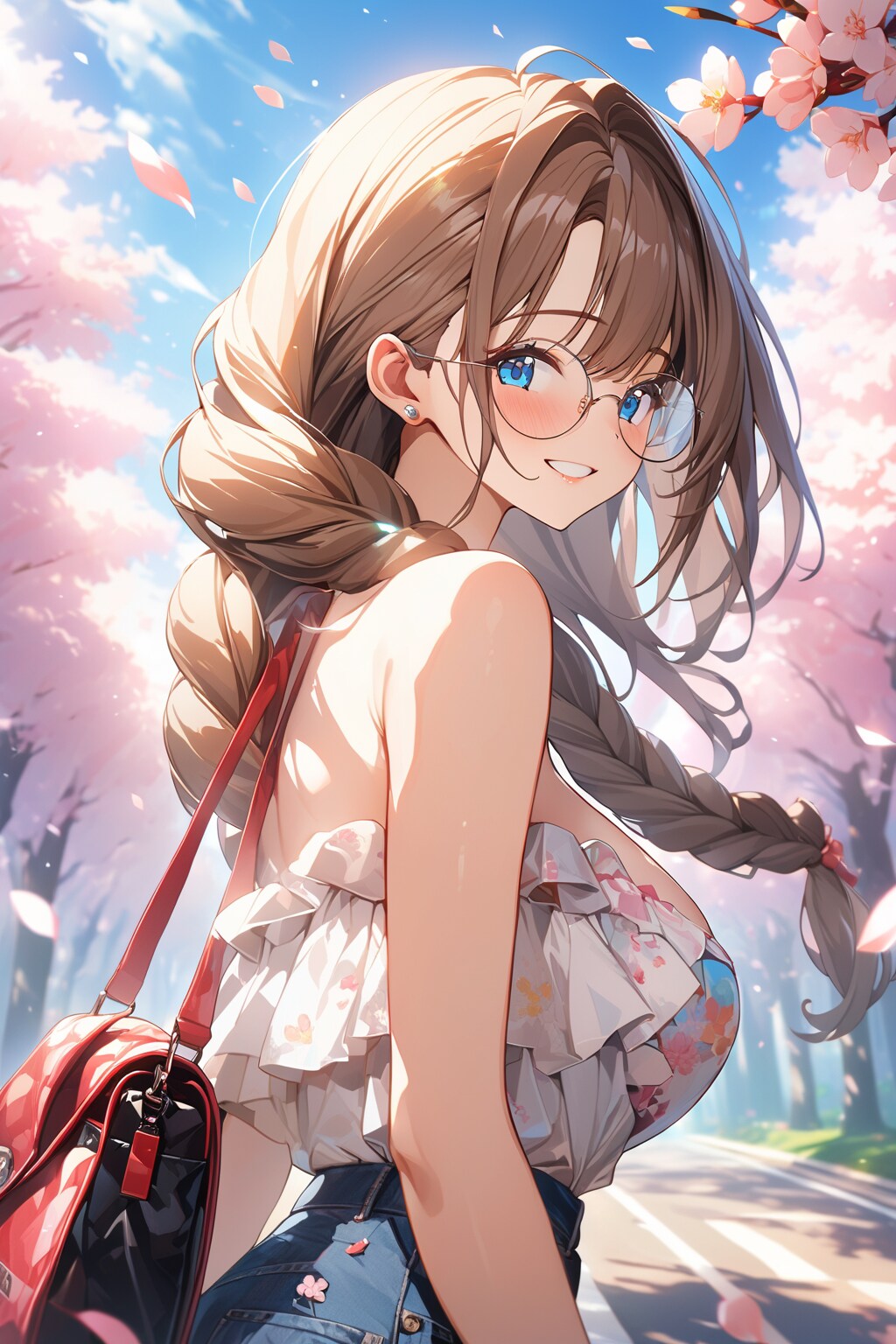 桜並木のデート　2
