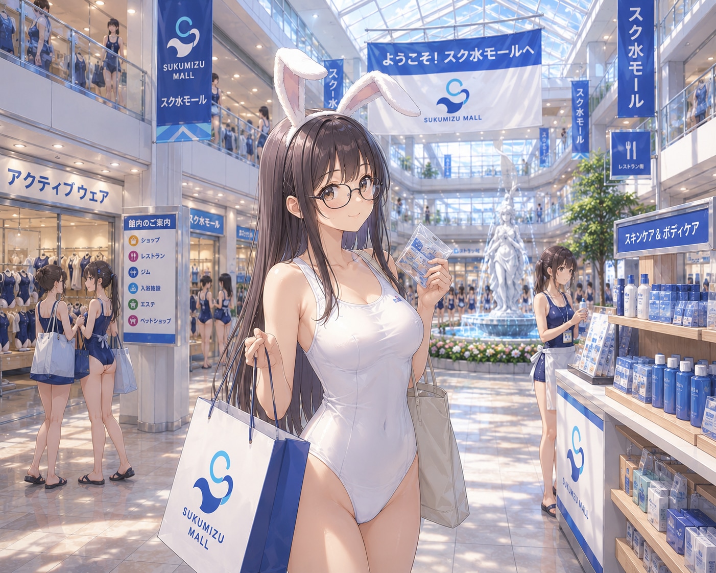 白スク水うさみみさん