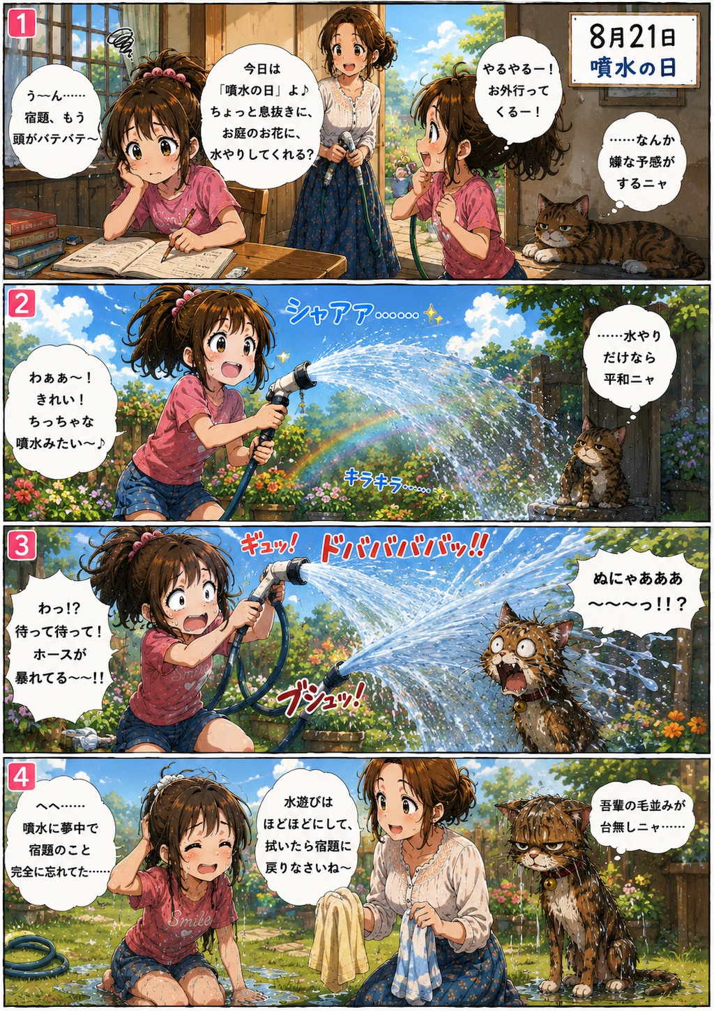 ねこちゃん水難のしょ～💦