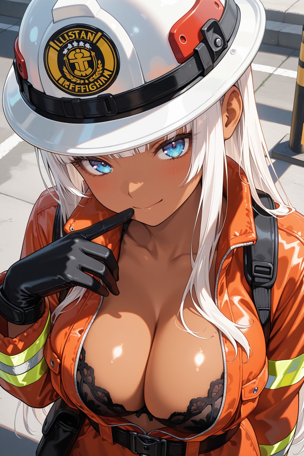 これから火事の現場に出るのに……君の心の火、私が先に消してあげよっか？♡