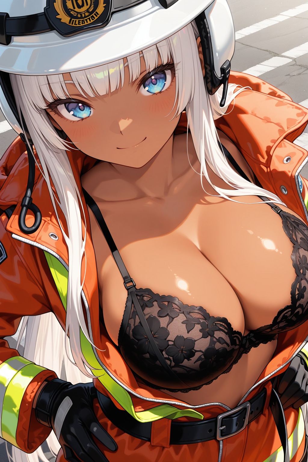 これから火事の現場に出るのに……君の心の火、私が先に消してあげよっか？♡