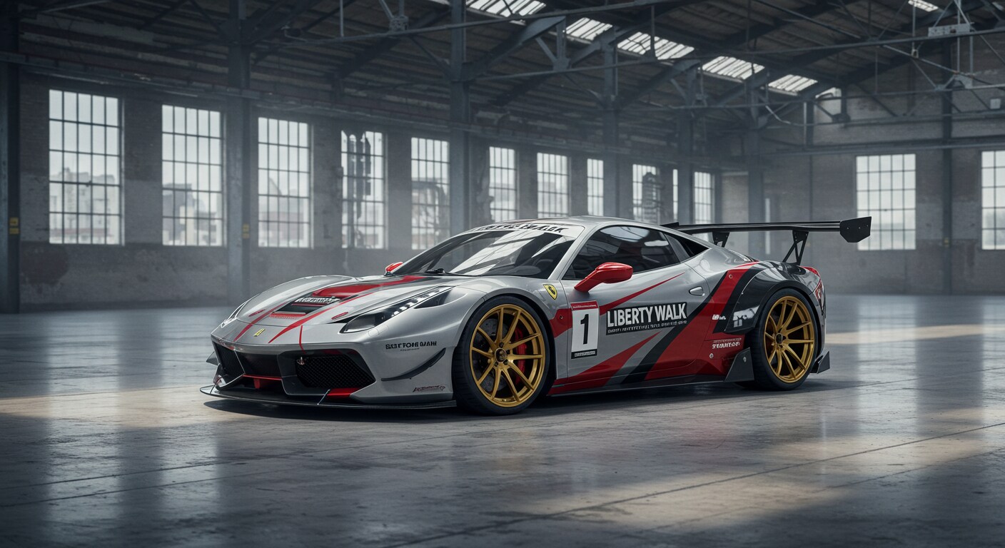 リバティーウォークフェラーリ430スクーデリアのドリ車　　リメイク版
