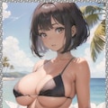 巨乳水着　 big breast swimsuit 8枚目