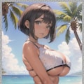 巨乳水着　 big breast swimsuit 4枚目