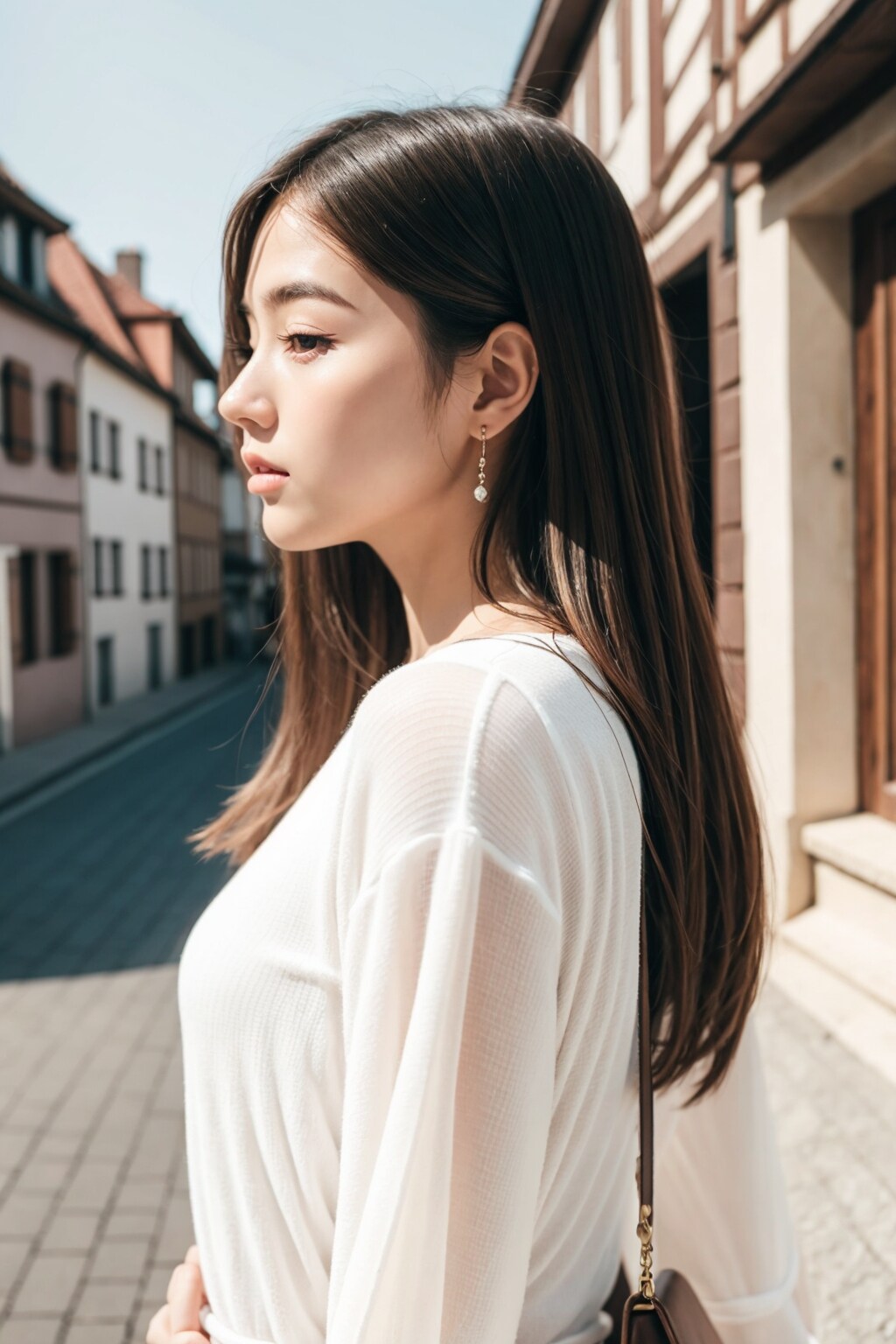 フランス　アルザスを旅する美女