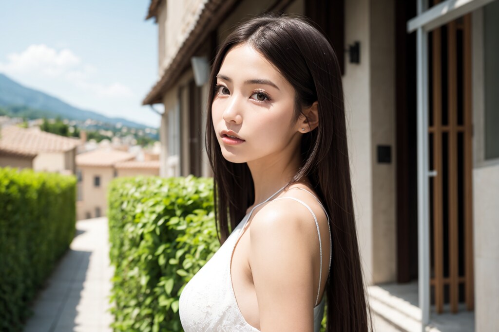 フランス　アルザスを旅する美女