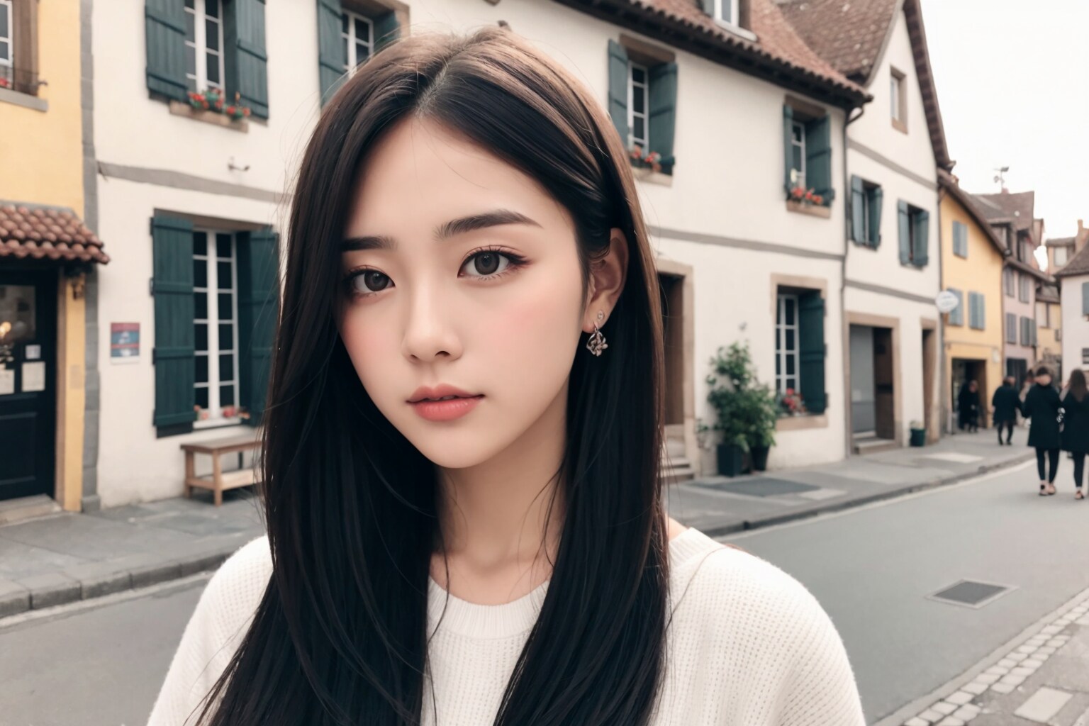 フランス　アルザスを旅する美女 | の人気AIイラスト・グラビア