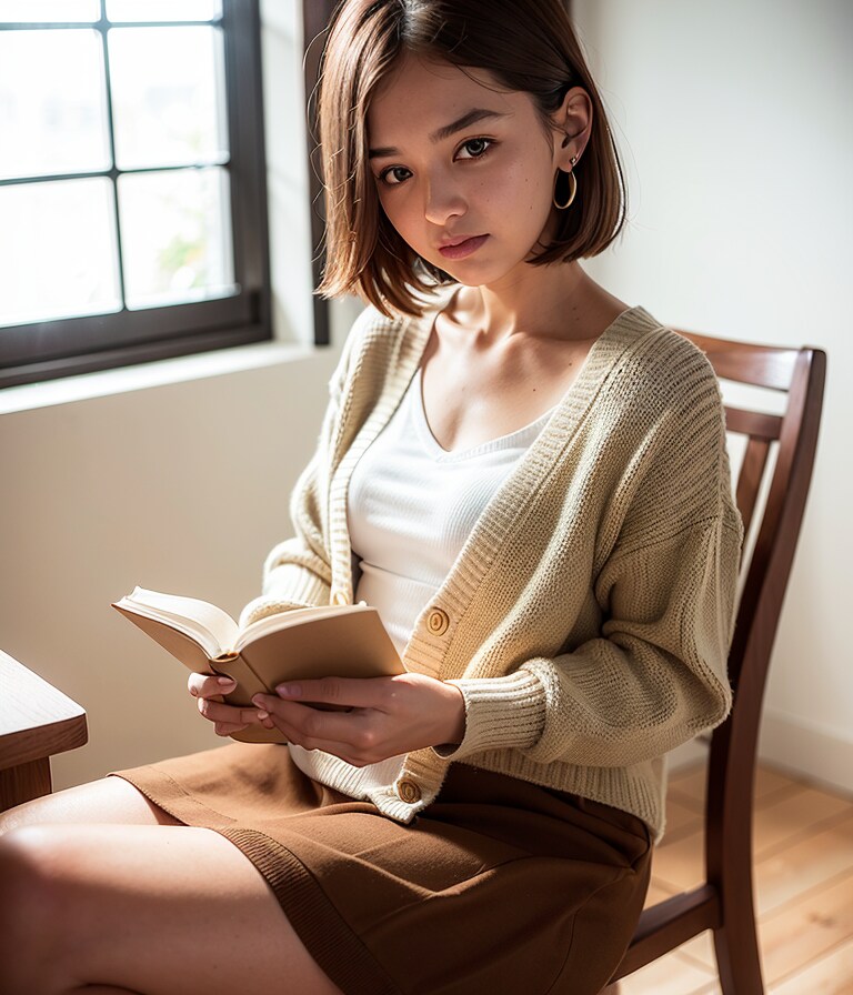 図書館の片隅で