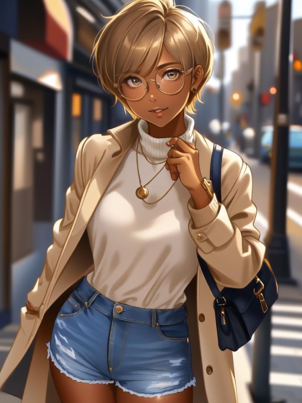 金髪になった日焼け彼女