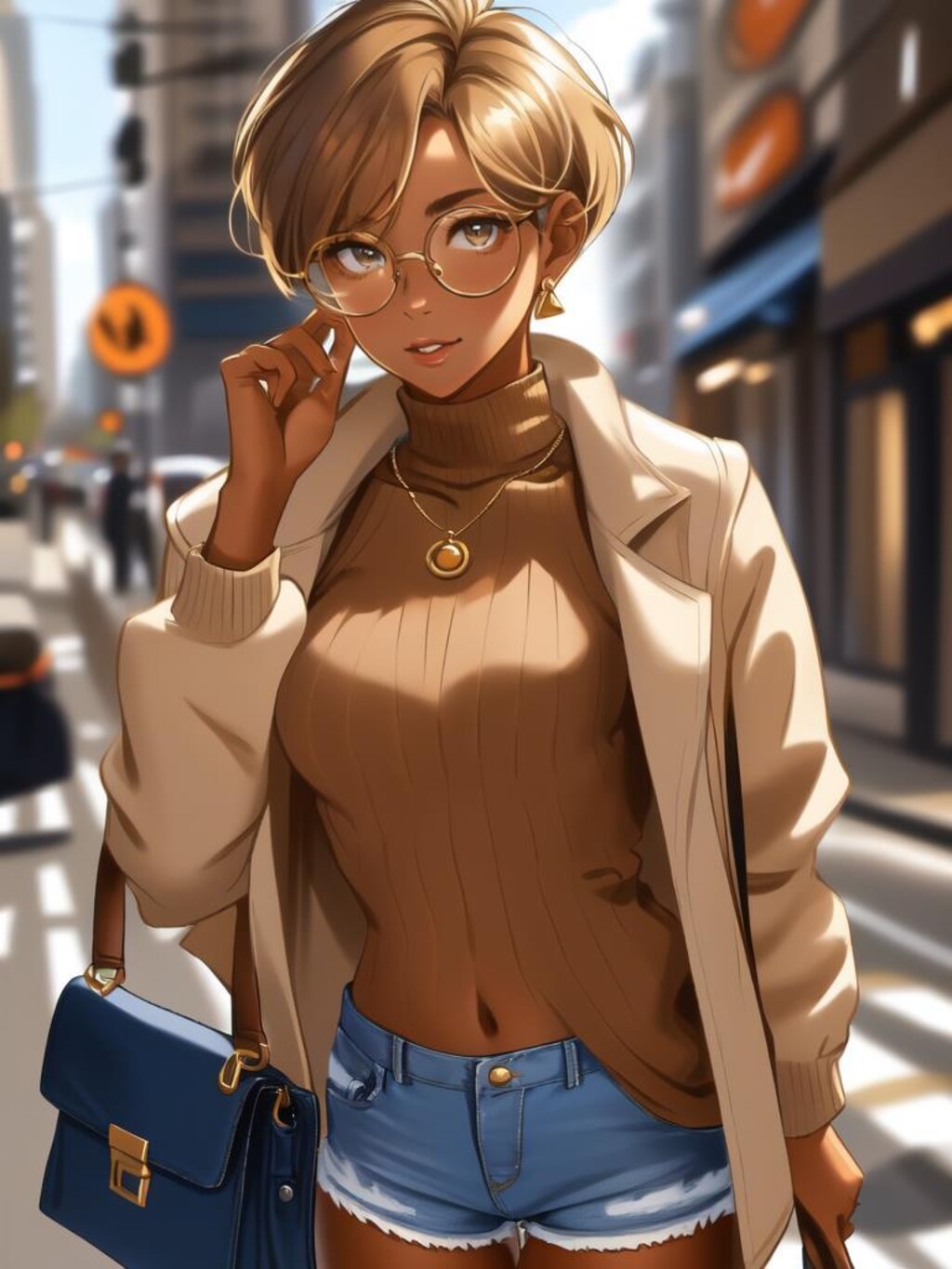 金髪になった日焼け彼女